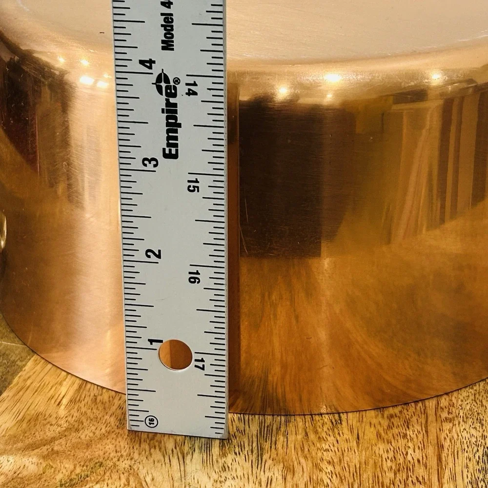 Paul Revere Limited 1801 3Qt Copper Stainless Brass Stock Pot Dutch Oven NOS